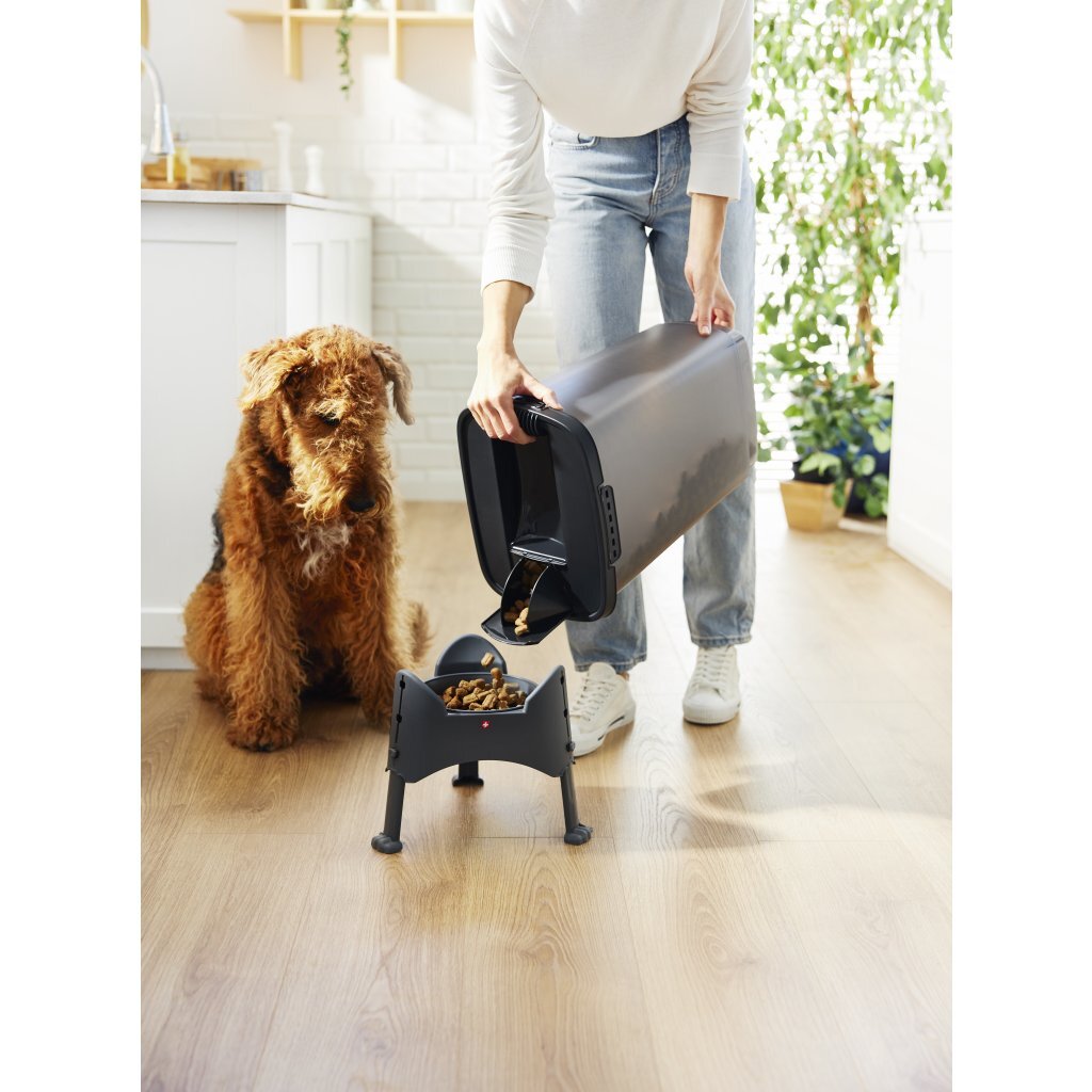 Rotho cody recipiente comida para mascotas 25l antracita transparente