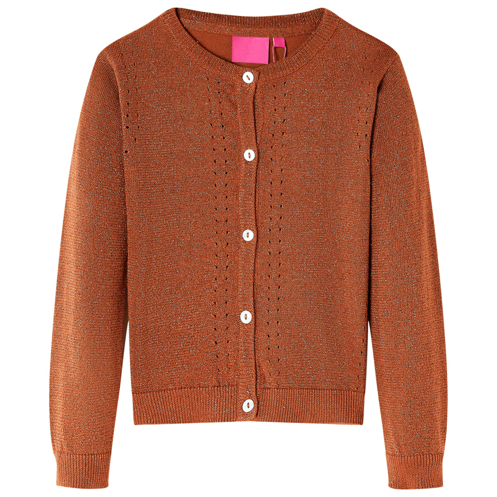 Cárdigan infantil VidaXL tejido 140 color coñac
