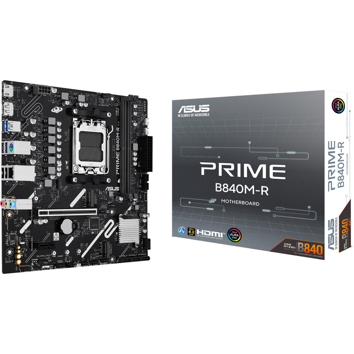 Asus prime b840m-r socket am5 moederbord (raid, gb-lan, sound, µatx)
