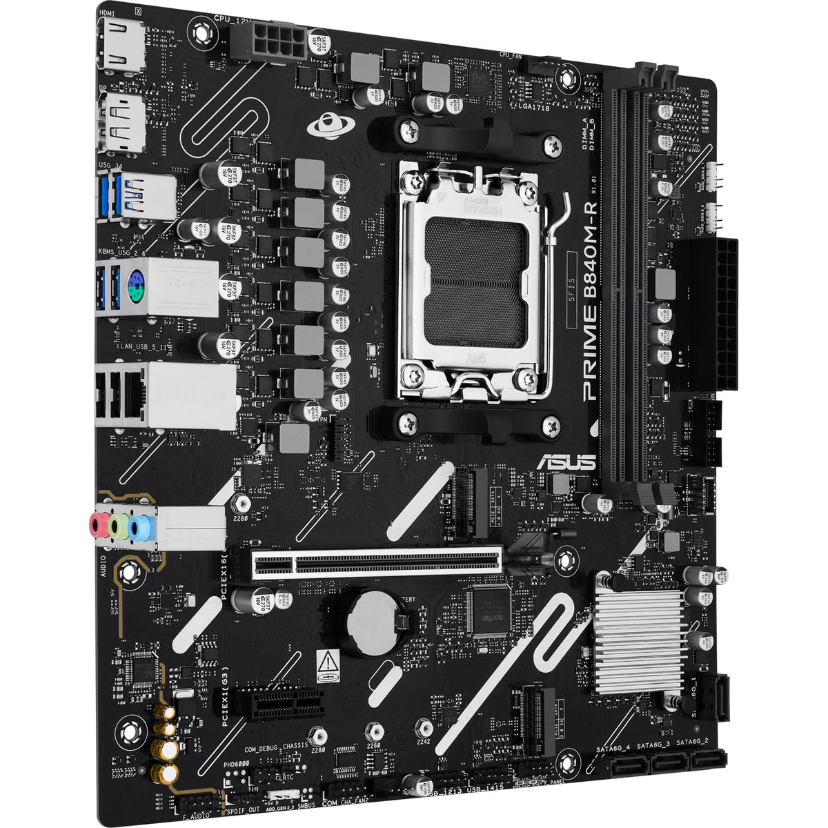 Asus prime b840m-r socket am5 moederbord (raid, gb-lan, sound, µatx)