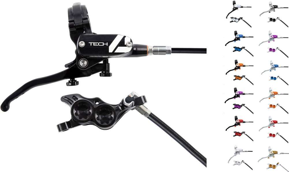 Freno de disco Hope tech 4 e4 trenzado de acero - palanca derecha