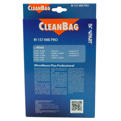 Scanpart cleanbag bolsa para polvo m 157 mie pro miele 5 piezas