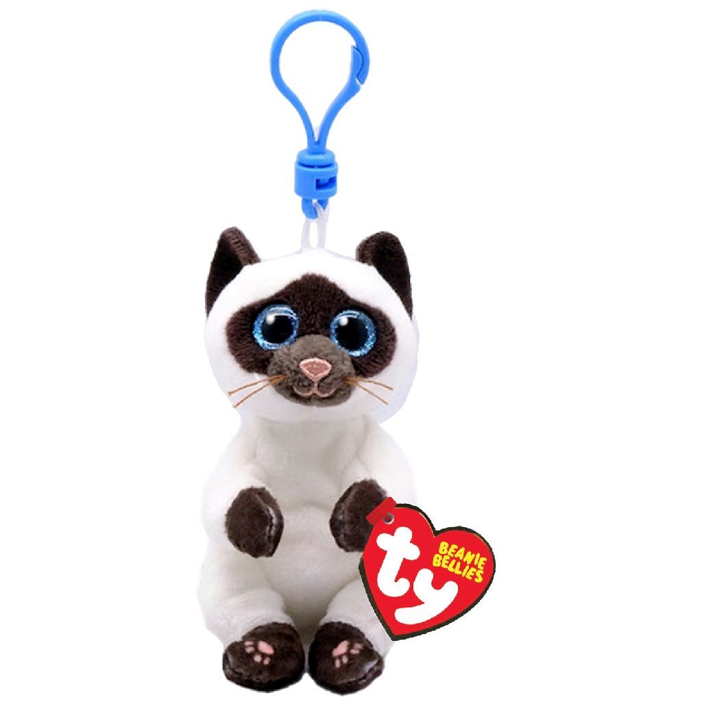 Ty beanie babies bellies clip miso siamés, 10cm