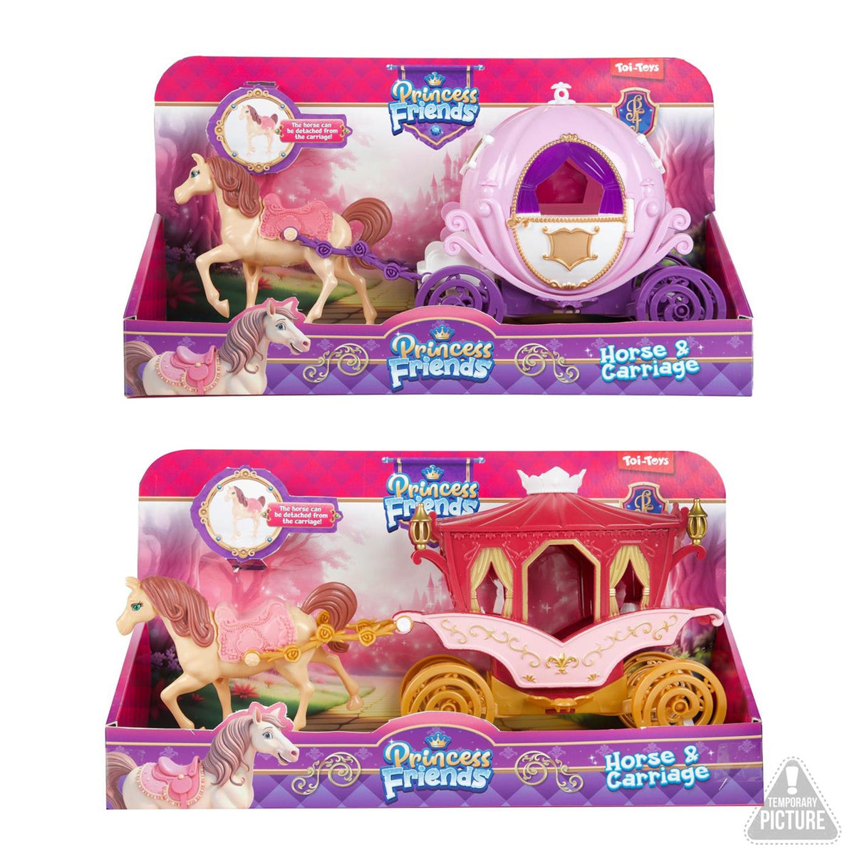 Toi-toys princesa amiga caballo con carruaje de cuento 2 surtidos