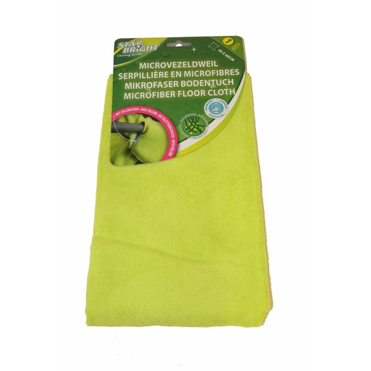 Fregona Starbright microfibra con velcro verde 50x60cm