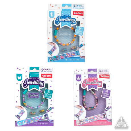 Toi-toys pulsera de joyería con cuentas adhesivas 3 surtidos