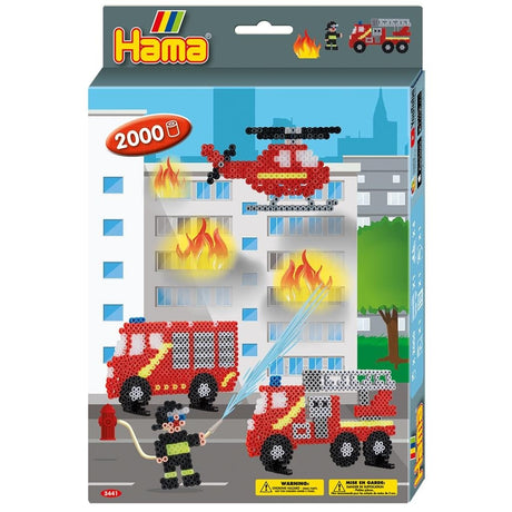 Juego de cuentas para planchar Hama 'bomberos' - 2000 cuentas multicolores