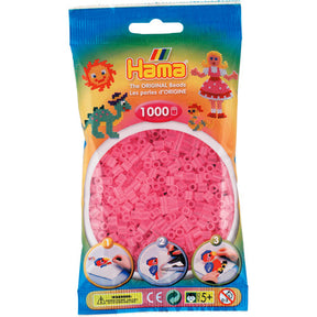 Cuentas termoadhesivas Hama - 1000 piezas - rosa transparente