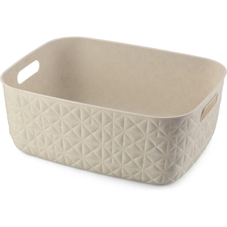 Cesta de almacenaje Curver softex m - 12,5l blanco tiza 38x29x14cm