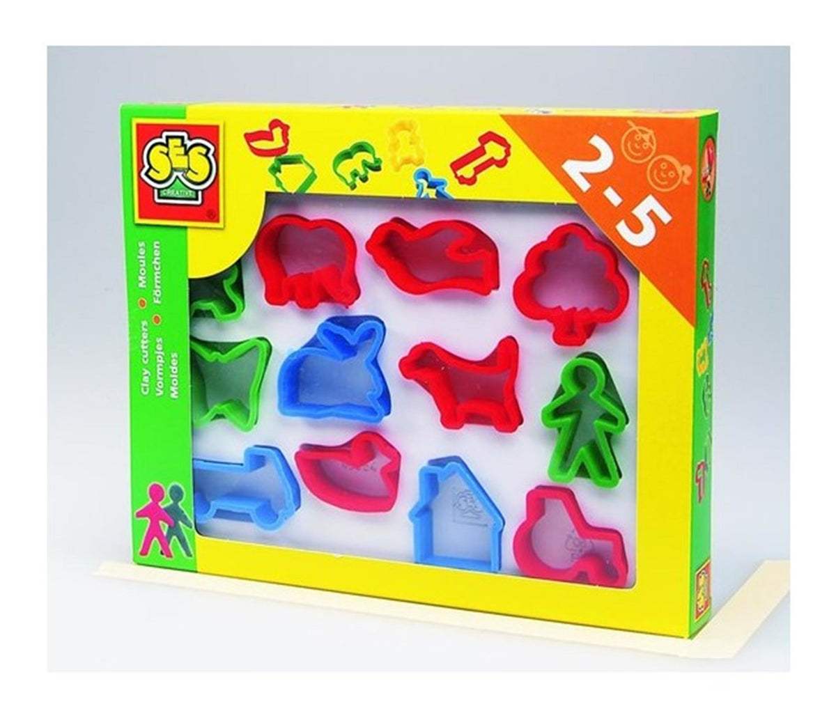 Seis moldes de barro, 12 piezas.