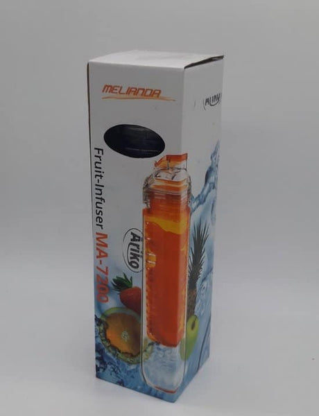 Van der Doelen biberón de frutas con infusor de frutas 800 ml grande naranja