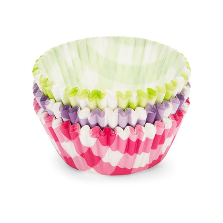 Moldes para muffins de papel patisse 3 colores a cuadros 90ud 5cm