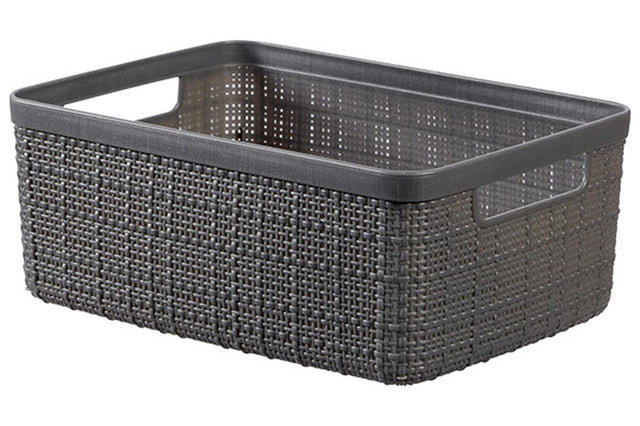 Cesta de yute Curver s 5 litros gris oscuro 26,5x20x10,5cm
