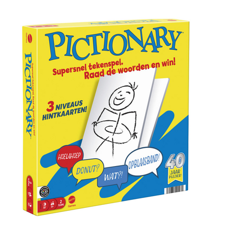 Mattel games pictionary - juego de mesa - edición holandesa