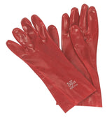 Keron productos guante pvc rojo 35cm