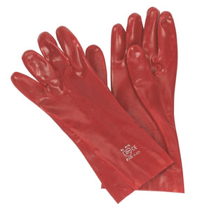 Keron productos guante pvc rojo 35cm