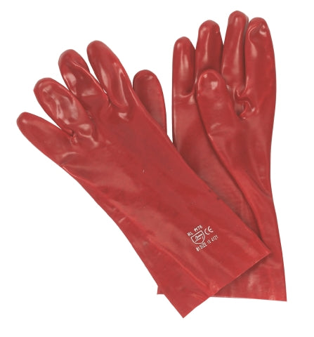 Keron productos guante pvc rojo 35cm