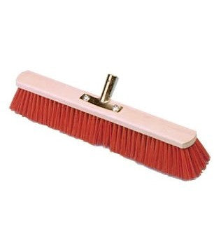 Productos escoba 60cm nylon rojo más porta palos