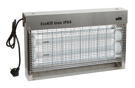 Ecokill productos caja mosca eléctrica acero inoxidable ipx4 2 x 15w