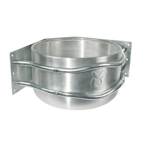 Cuenco de comida modelo de esquina redonda de aluminio.