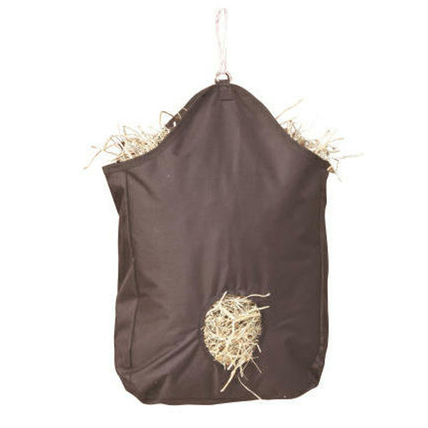 Productos bolsa de heno bolsa de heno negra con 2 anillas para colgar