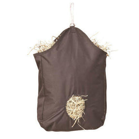 Productos bolsa de heno bolsa de heno negra con 2 anillas para colgar