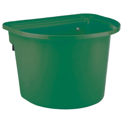 Cuenco de comida con ganchos para colgar semicircular verde oscuro 12l