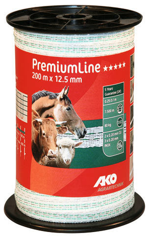 Productos Ako premiumline cinta de miedo blanco verde 12 5mm 200m