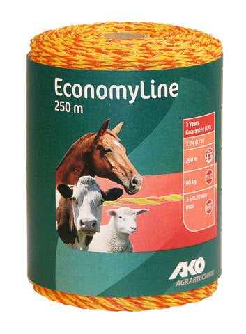 Productos Ako cerca eléctrica económica línea amarillo naranja 3 acero inoxidable 0 20 250m