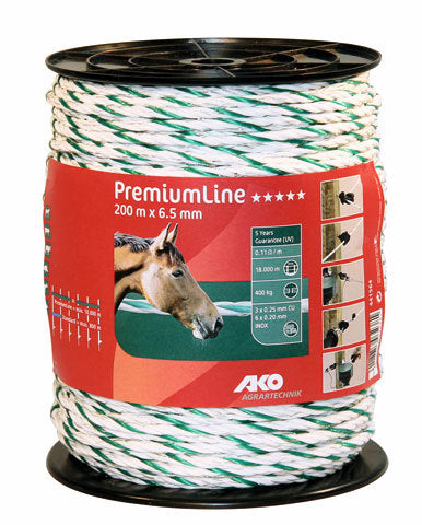 Productos Ako premiumline cable de descarga eléctrica blanco verde 6 5mm 200m