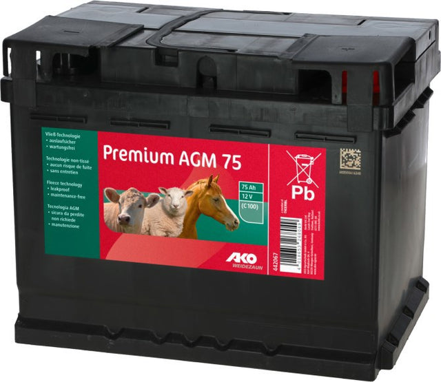 Productos Ako batería húmeda de 12v 75 ah