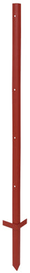 Ako productos poste angular de acero pintado de rojo 2mm 115cm 10 piezas