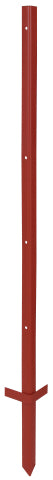 Ako productos poste angular de acero pintado de rojo 3mm 115cm 10 piezas