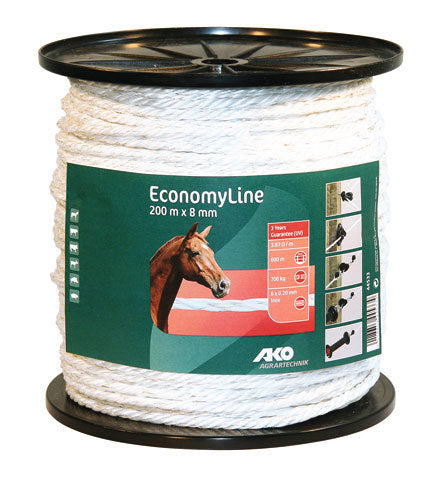 Productos Ako Economyline cable de descarga eléctrica blanco 8mm 200m