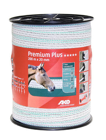 Ako productos premium plus cinta de miedo blanco verde 2cm 200m