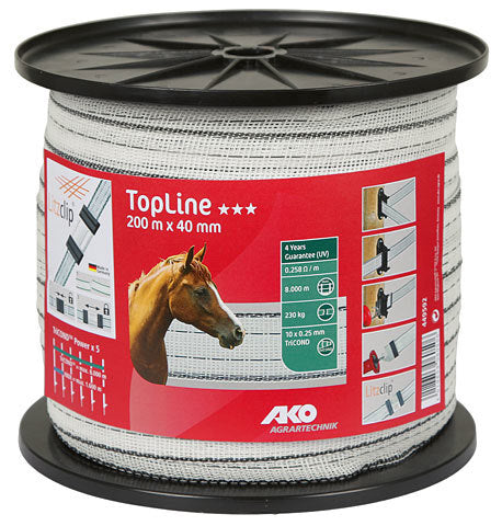 Productos Ako topline scare tape blanco negro 4cm 200m