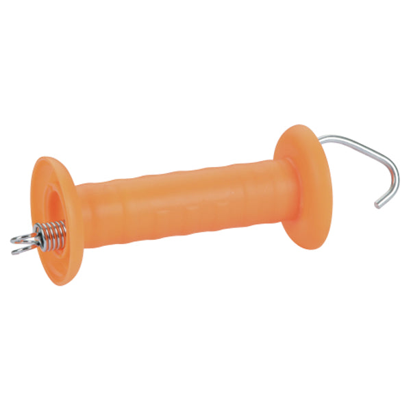 Manija de puerta con gancho naranja neón productos Ako