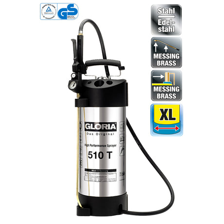 Gloria productos pulverizador a presión 510t acero inoxidable 10 litros