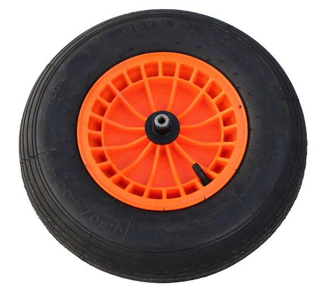 Fort productos rueda 4 80 4 00x8 2ply neumático llanta plastico naranja eje 13cm