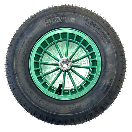 Fort productos rueda 4 80 4 00x8 4ply neumático llanta de plástico verde sin eje