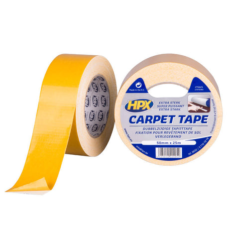 Productos Hpx cinta para alfombras de doble cara blanca 50 mm x 25 m