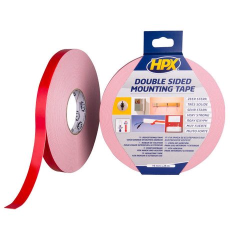 Productos Hpx cinta de montaje de espejo de doble cara blanca 19 mm x 25 m