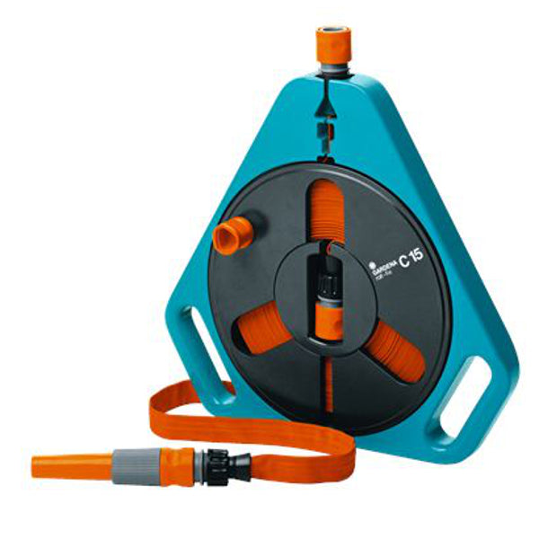 Productos Gardena classic roll fix manguera plana 20 con casete