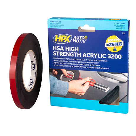 Productos hpx cinta doble cara hsa acrilica alta resistencia 19mm 10m