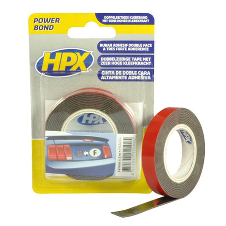 Productos hpx cinta acrílica de doble cara hsa powerbond antracita 12 mm x 2 m