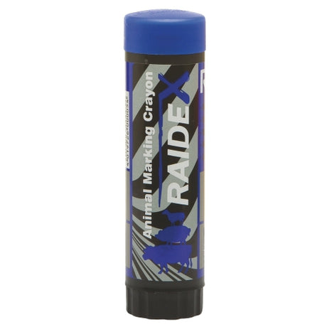 Marcador de productos Raidex azul.