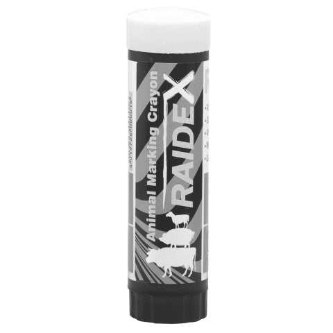Marcador de productos Raidex blanco.