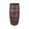 Roto Products barril de lluvia delgado aspecto de madera marrón más grifo 150l