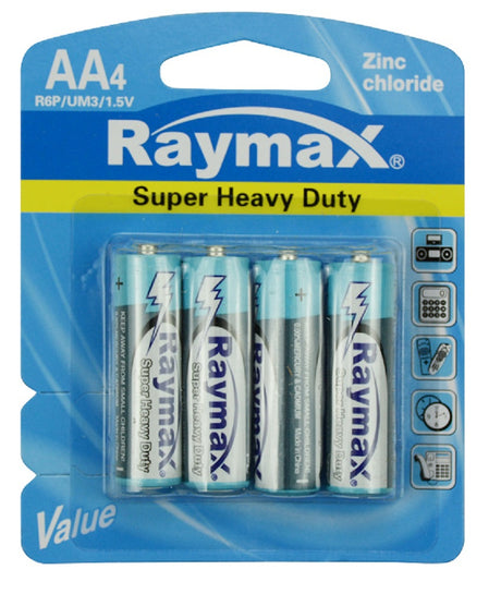 Productos Raymax bateria penlite r6p zinc aa 1 5v a 4uds