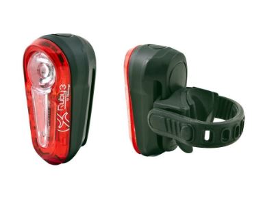 Spanninga de luz trasera Ruby3 XB Flash 3 LED incluye baterías